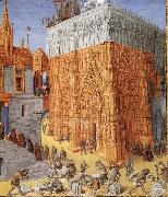 Jean Fouquet The building of the temple to jerusalem, from Flavius Josephus De antiquity skills and wars of the Jews oil painting picture wholesale